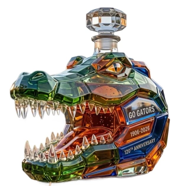 Crocodile decanter collectible barware