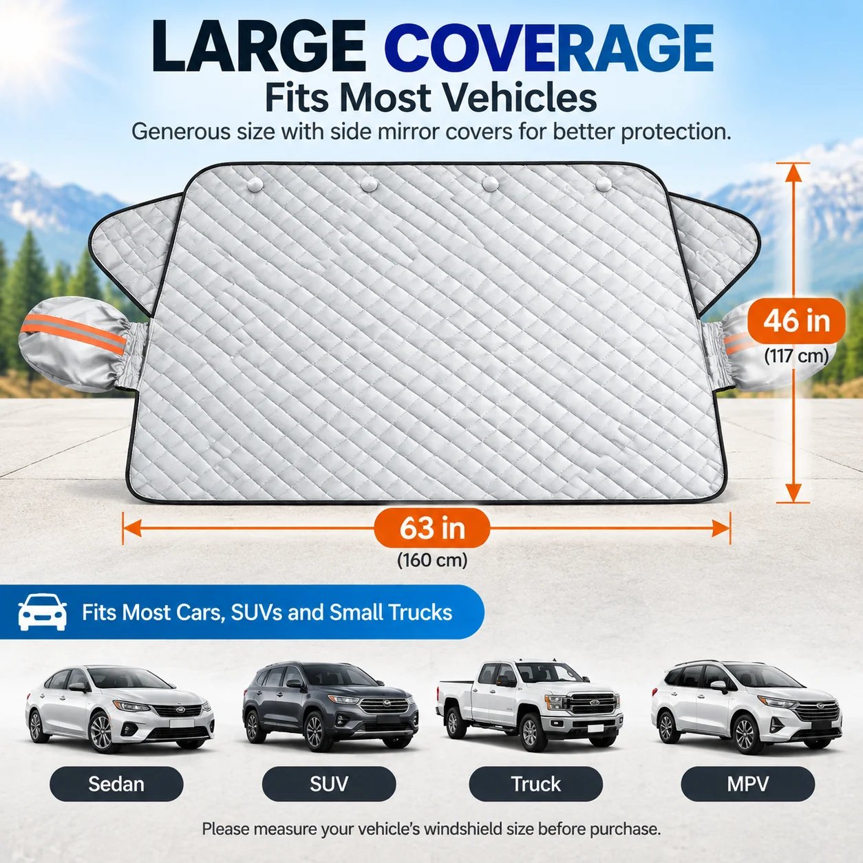 Multi-layer construction of the windshield protector
