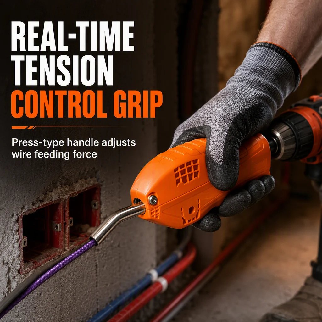 Lever controlled cable feeding system
