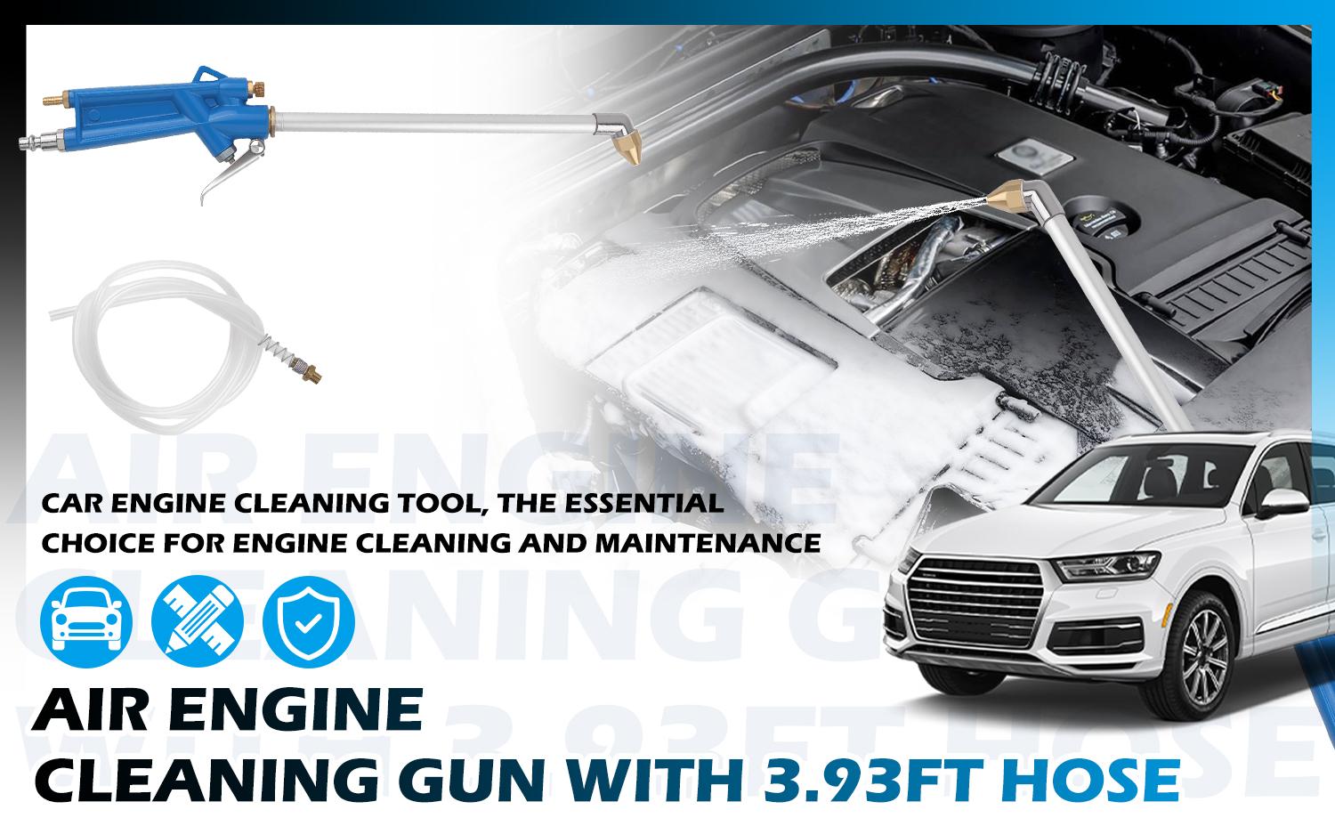 Heavy-duty pneumatic air blow gun for machinery and engine cleaning