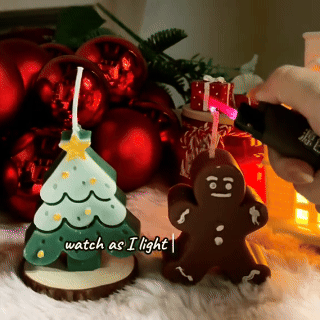 Festive Christmas candles creating a warm scented atmosphere