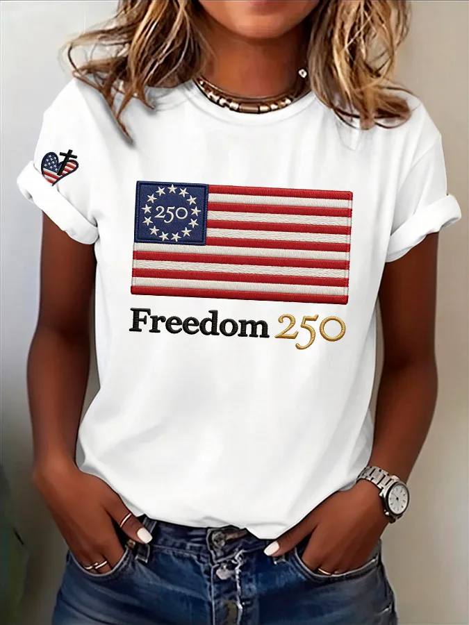 T&t Retro 250th Anniversary 250 Freedom Print T-Shirt