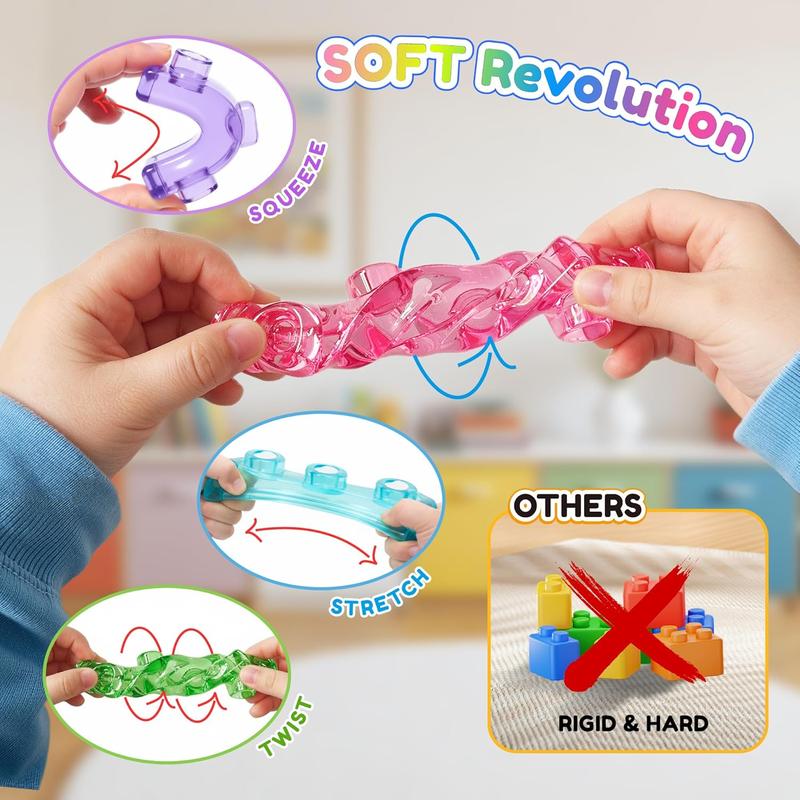Squishy stretchable sensory jelly blocks