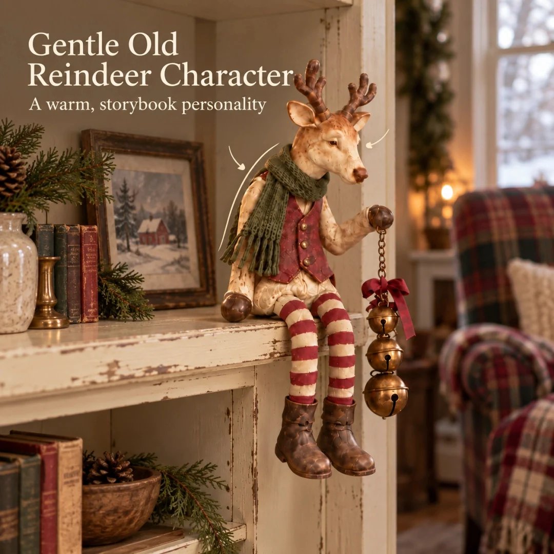 Gentle old reindeer Christmas character
