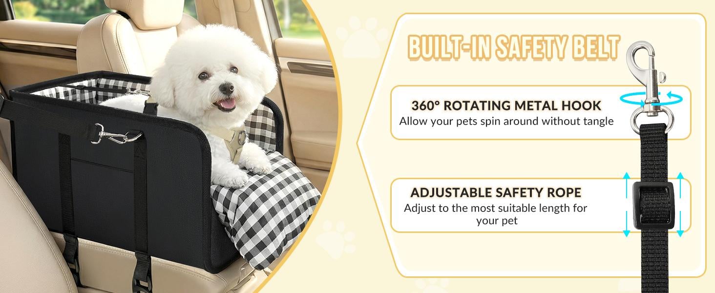 Must-Have Center Console Dog Car Seat - Anxiety Relief Small Pet Booster Seat, Ultra-Safe Armrest Dog Bed for Travel, Cozy & Secure Car Seat for Small Dogs & Cats Must-Have Center Console Dog Car Seat - Anxiety Relief Small Pet Booster Seat, Ultra-Safe Armrest Dog Bed for Travel, Cozy & Secure Car Seat for Small Dogs & Cats