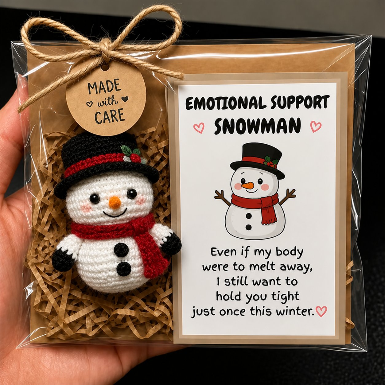 Handmade crochet Christmas companion