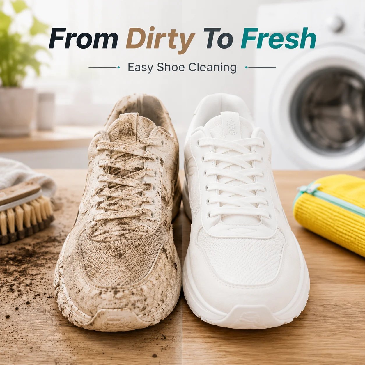 Reusable shoe washing bag for sneakers