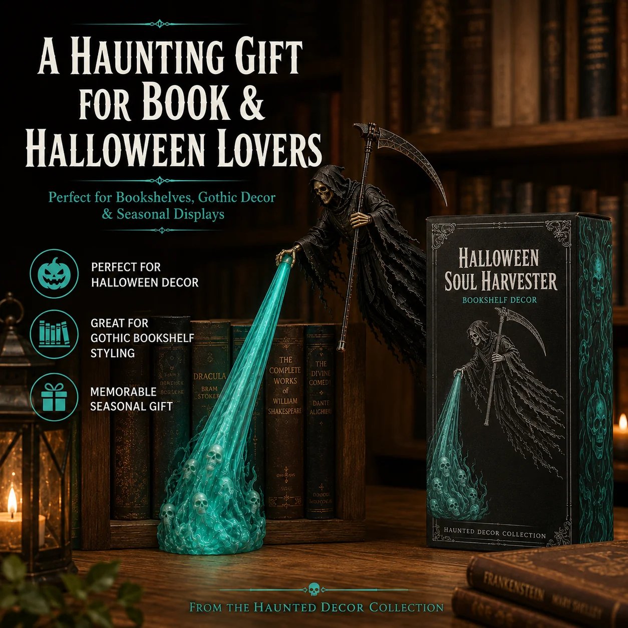 Halloween Soul Harvester bookshelf decor gift presentation