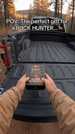 Military door projector light opening demonstration