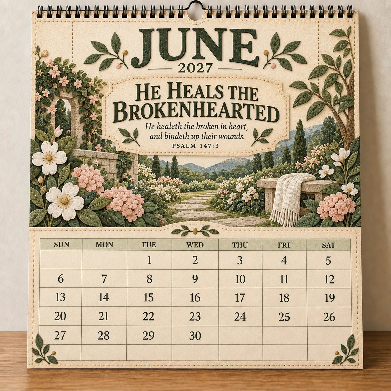 June 2027 He Heals The Brokenhearted Psalm 147:3