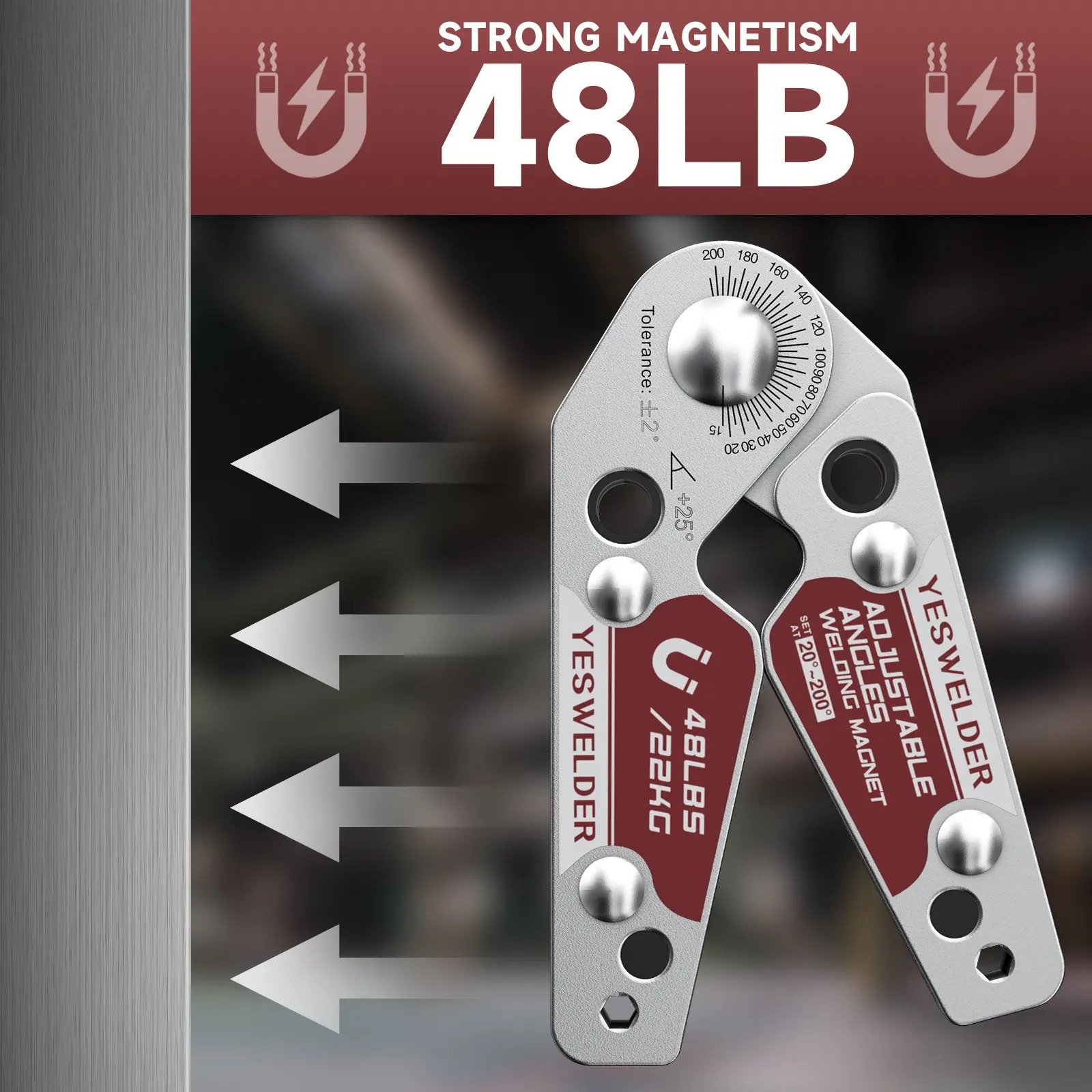 Adjustable-Angle Welding Magnet – 48 or 77 lb in context