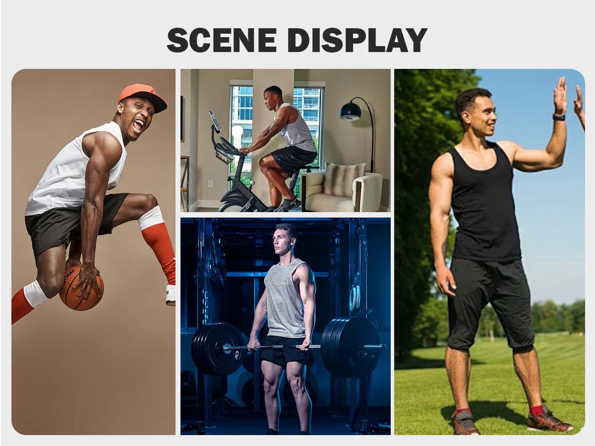 STREVATE Men’s Wide Strap Ribbed Tank Top, High Stretch Breathable Muscle Tank, Heavyweight Drapey Fit Gym & Casual Sleeveless Shirt