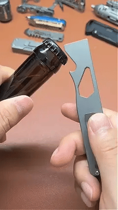 TC4 Titanium EDC Multitool in use
