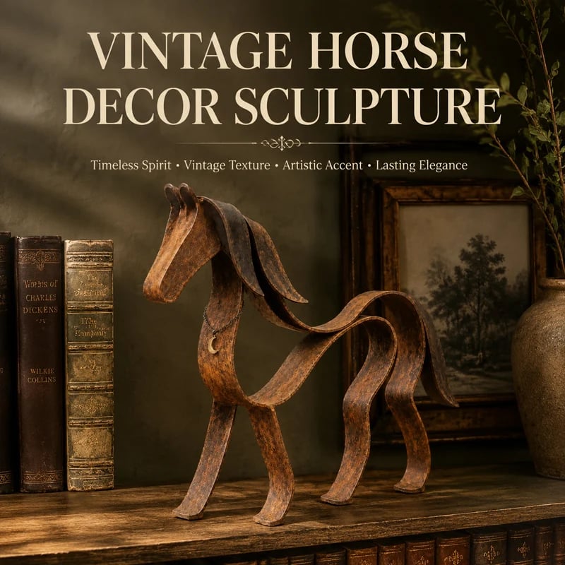 Metal Horse Sculpture Decor