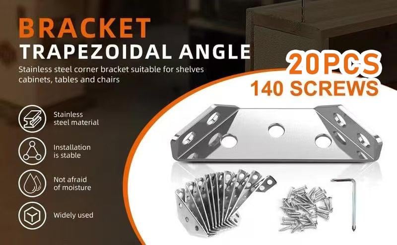 Stainless Steel Corner Brace,90°Right AngleSupport Bracket for Cabinets & Furniture, IndustriaHardware Accessories(20 corner brackets+120screws)wood corner brace angle brace support L-Shaped Corner Brackets Universal Steel Angle Brackets Stainless Steel Corner Brace,90°Right AngleSupport Bracket for Cabinets & Furniture, IndustriaHardware Accessories(20 corner brackets+120screws)wood corner brace angle brace support L-Shaped Corner Brackets Universal Steel Angle Brackets