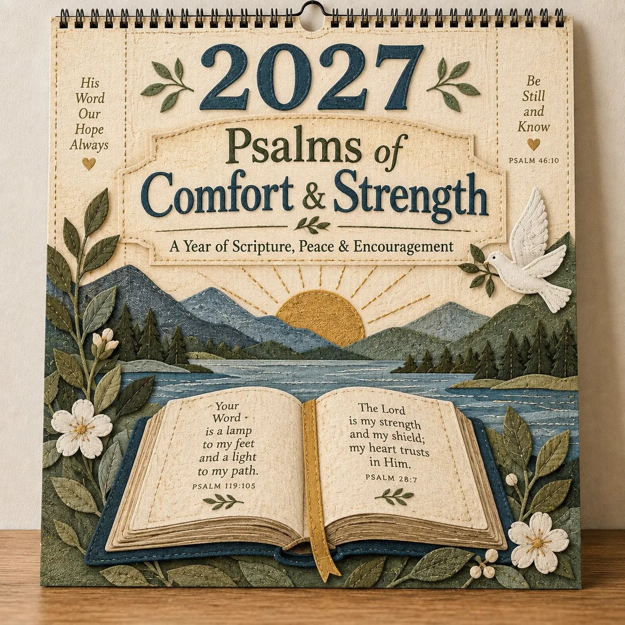 2027 Psalms of Comfort and Strength wall calendar cover