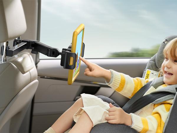Lamicall Car Headrest Tablet & Phone Mount - 3-in-1 Adjustable Extension Arm Back Seat Holder, Fits 4.7-11" Tablets (iPad, Galaxy, Fire HD), Road Trip Essential for Kids - Black, Car Phone Mount Lamicall Car Headrest Tablet & Phone Mount - 3-in-1 Adjustable Extension Arm Back Seat Holder, Fits 4.7-11" Tablets (iPad, Galaxy, Fire HD), Road Trip Essential for Kids - Black, Car Phone Mount