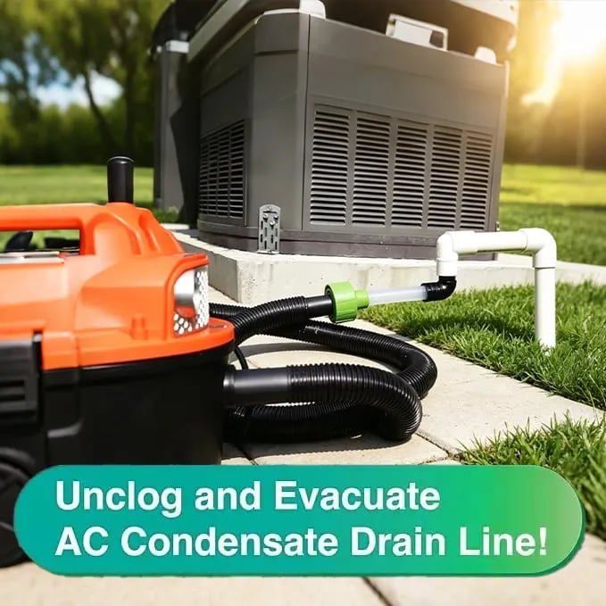AC drain line adapter connection