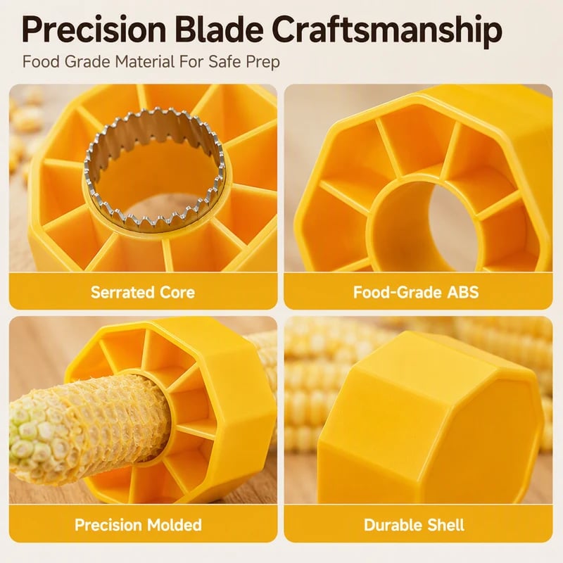 Close-up of the corn stripper construction and cutting insert