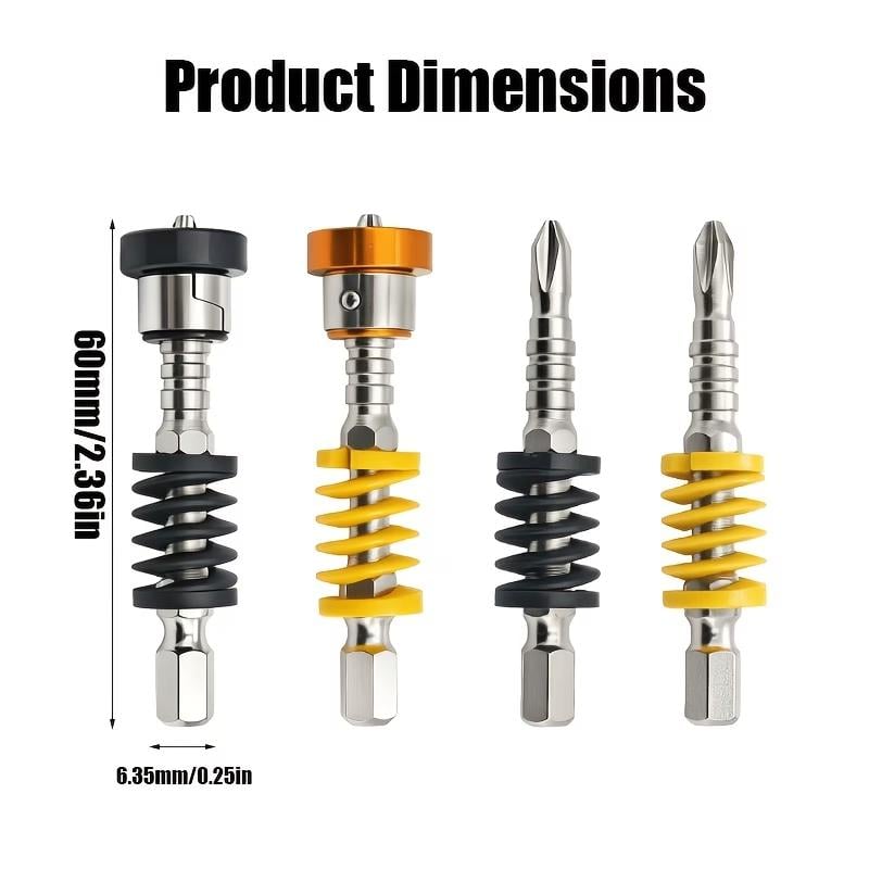 Pack Of 5 Magnetic Spring Loaded Screwdriver Bit Quickly Release Spring Mechanism For Electric Drills Power Tool fathersdaygift,father'sdaygifts Pack Of 5 Magnetic Spring Loaded Screwdriver Bit Quickly Release Spring Mechanism For Electric Drills Power Tool fathersdaygift,father'sdaygifts