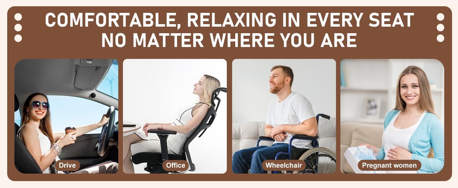Non-Slip Memory Foam Deep Seat Cushion with Skin-Friendly Removable Cover, Extended Zipper, Back Support, Stable Design, All Seasons Patchwork for Office Desk Relaxation, Sciatica Relief Non-Slip Memory Foam Deep Seat Cushion with Skin-Friendly Removable Cover, Extended Zipper, Back Support, Stable Design, All Seasons Patchwork for Office Desk Relaxation, Sciatica Relief