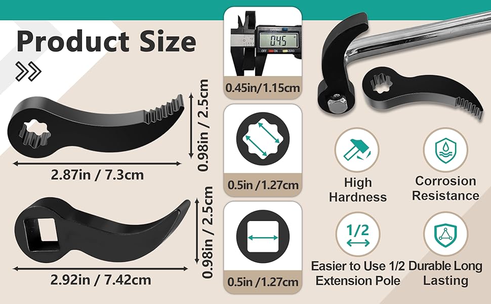 Pry Bar Wrench Adaptor Head 2