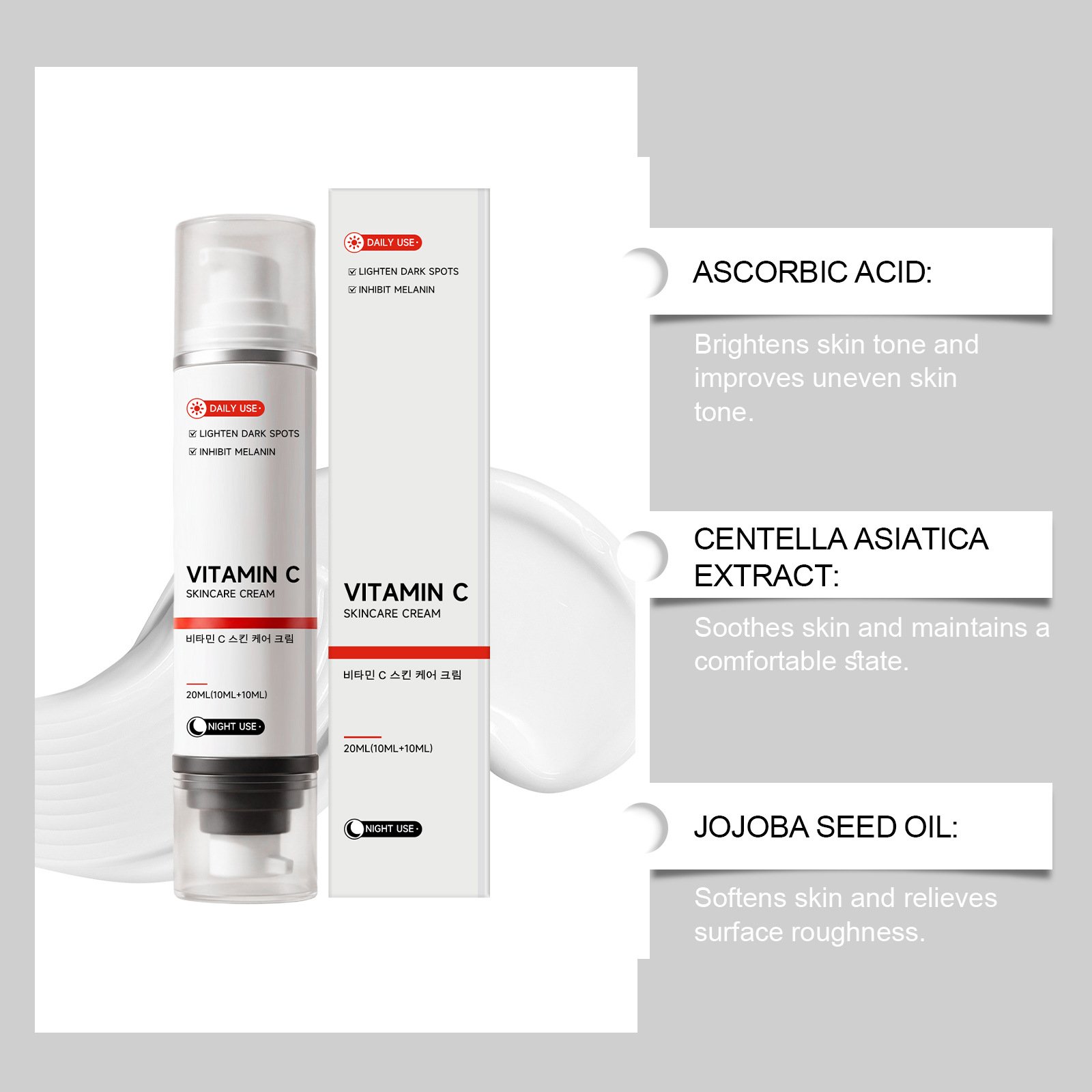 Vitamin C cream ingredients and benefits