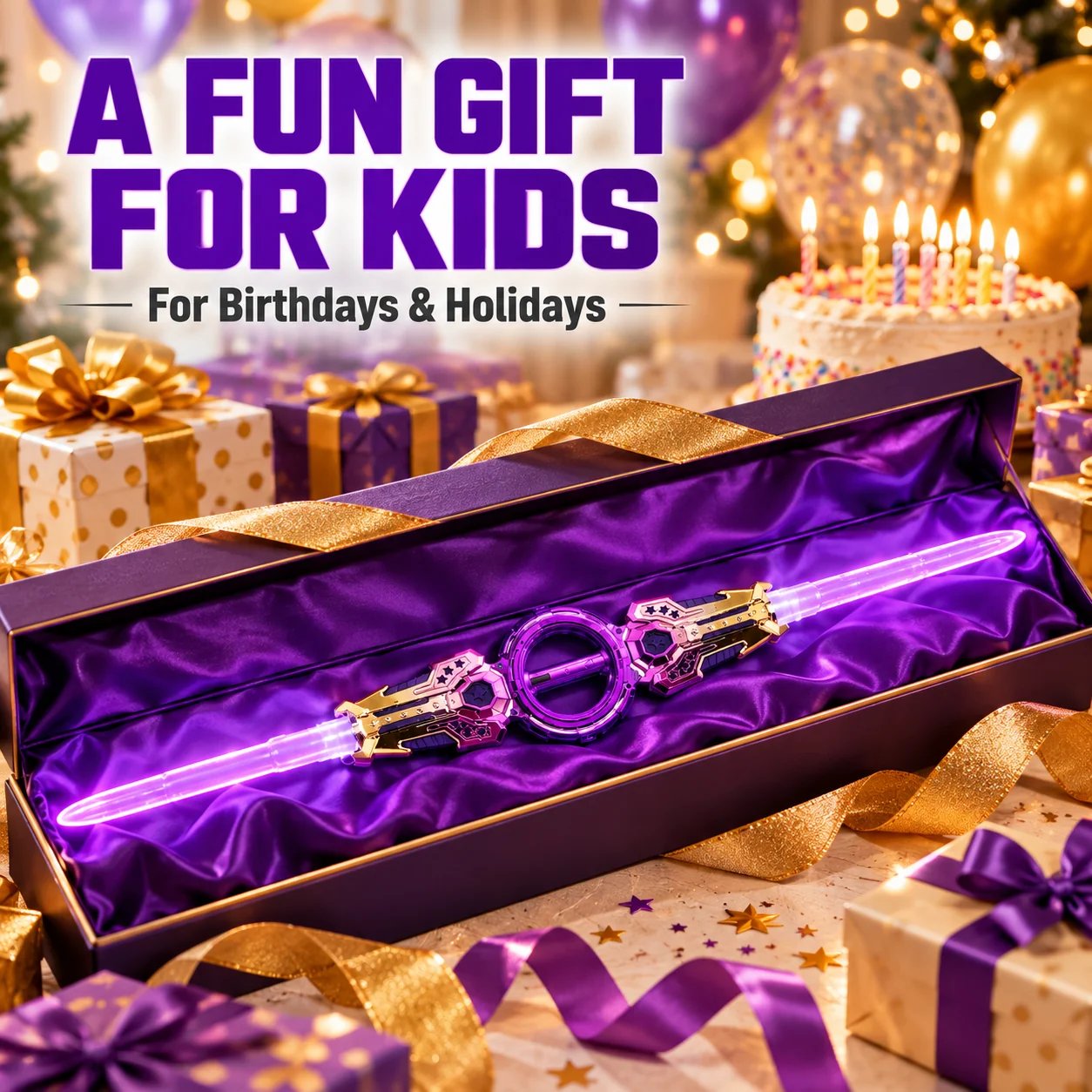 Double-ended LED toy sword gift for kids