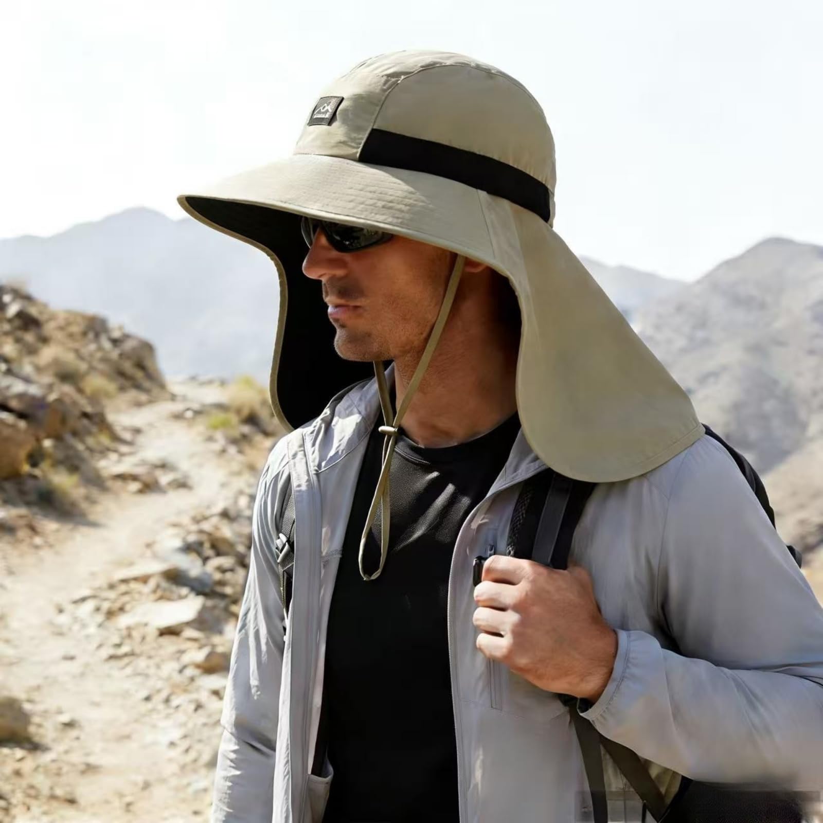 Outdoor Trail Hiking with Sun Protection Hat