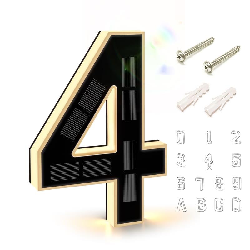 Solar House Numbers Preview