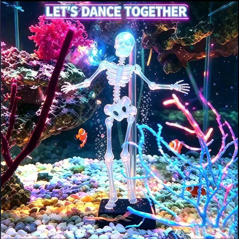 Skeleton aquarium decoration