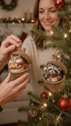 Woodland Nut Hideaway Ornament