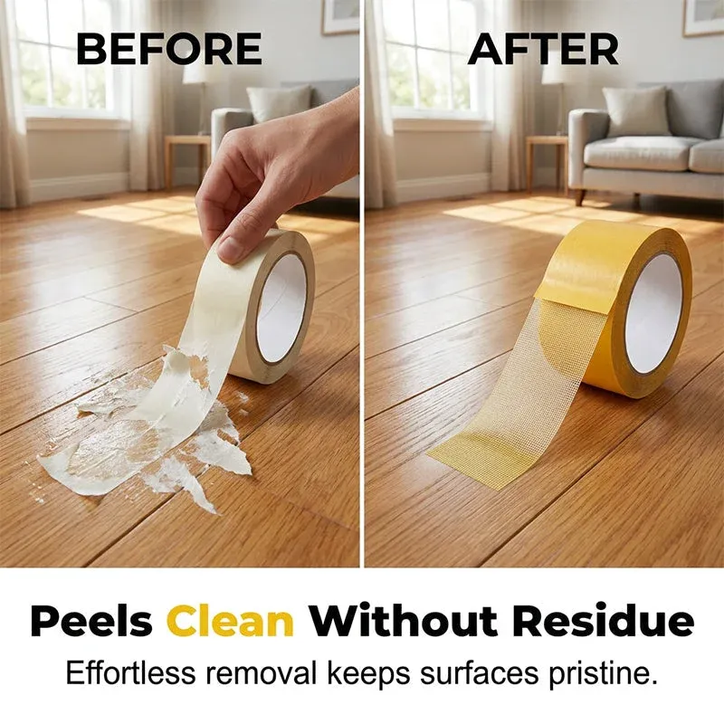 Double-sided mesh tape used with home decor or an organizer
