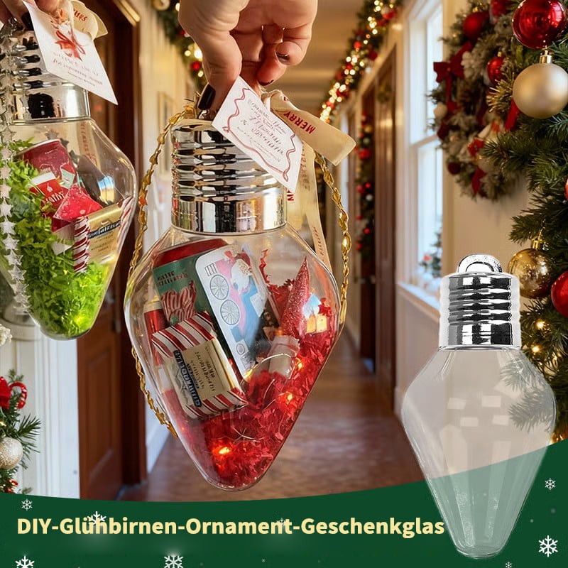 💡DIY-Geschenkglas mit Glühbirnen-Dekoration