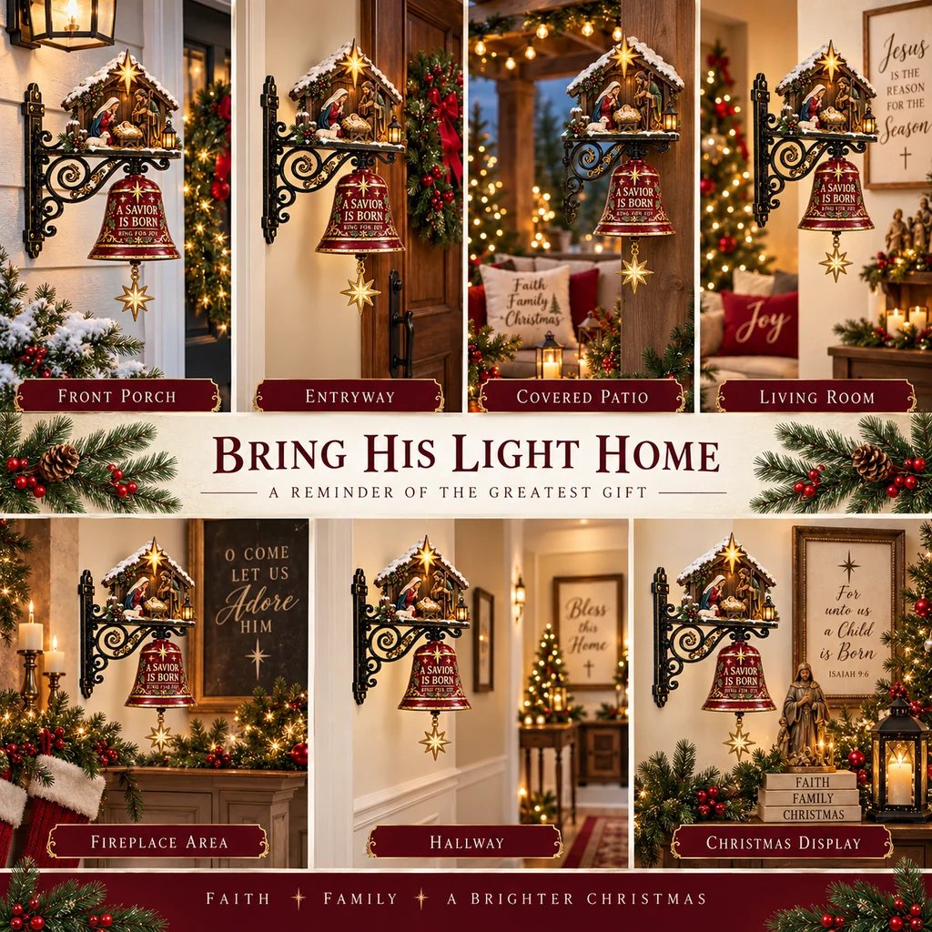Jesus Nativity Christmas Door Bell home display