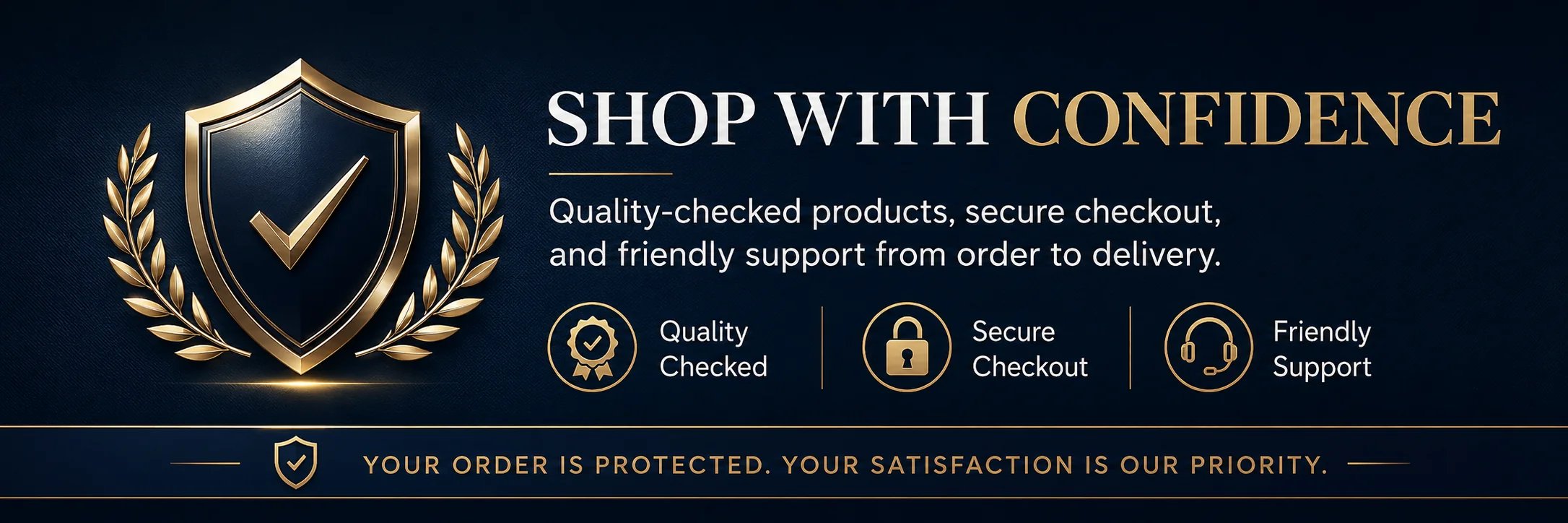 Secure checkout and helpful customer support