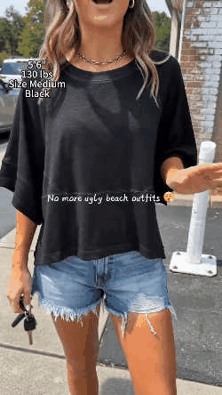 Relaxed flowy women's summer top