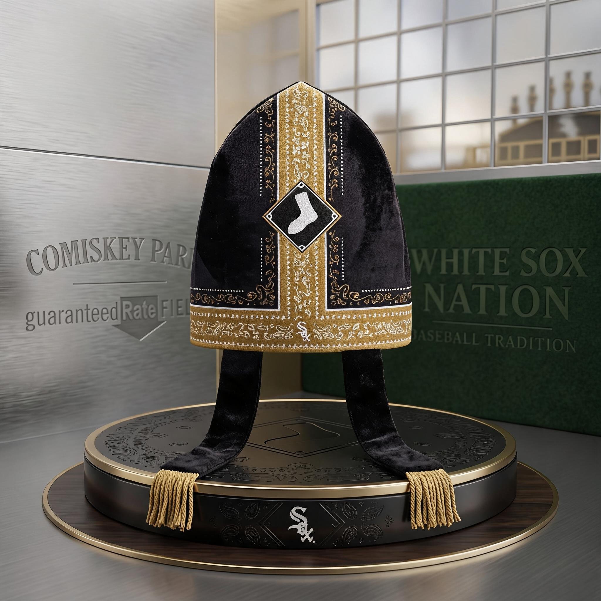 Baseball novelty fan hat detail