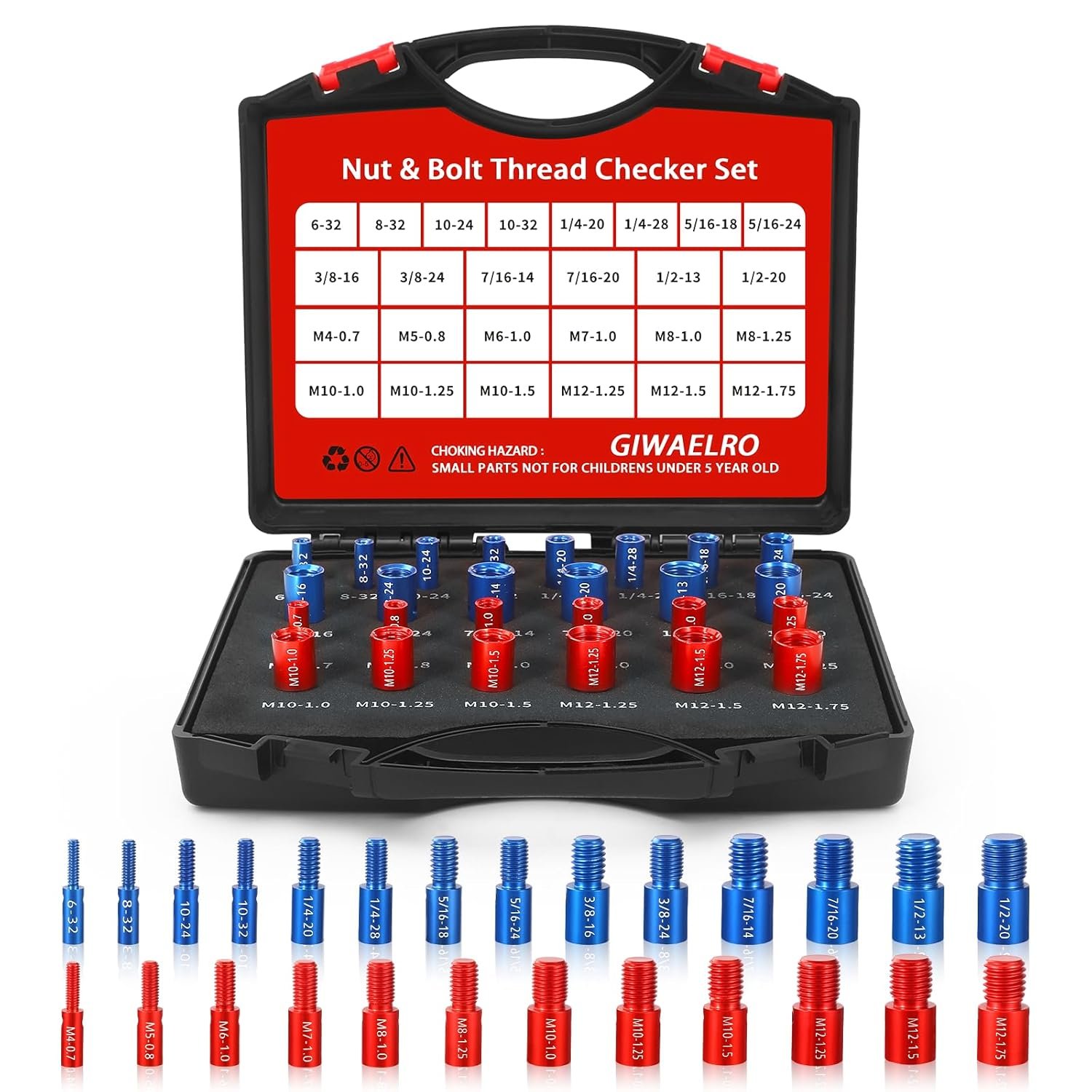 Metric & SAE Thread Checker Set – 26 or 44 Pieces product overview
