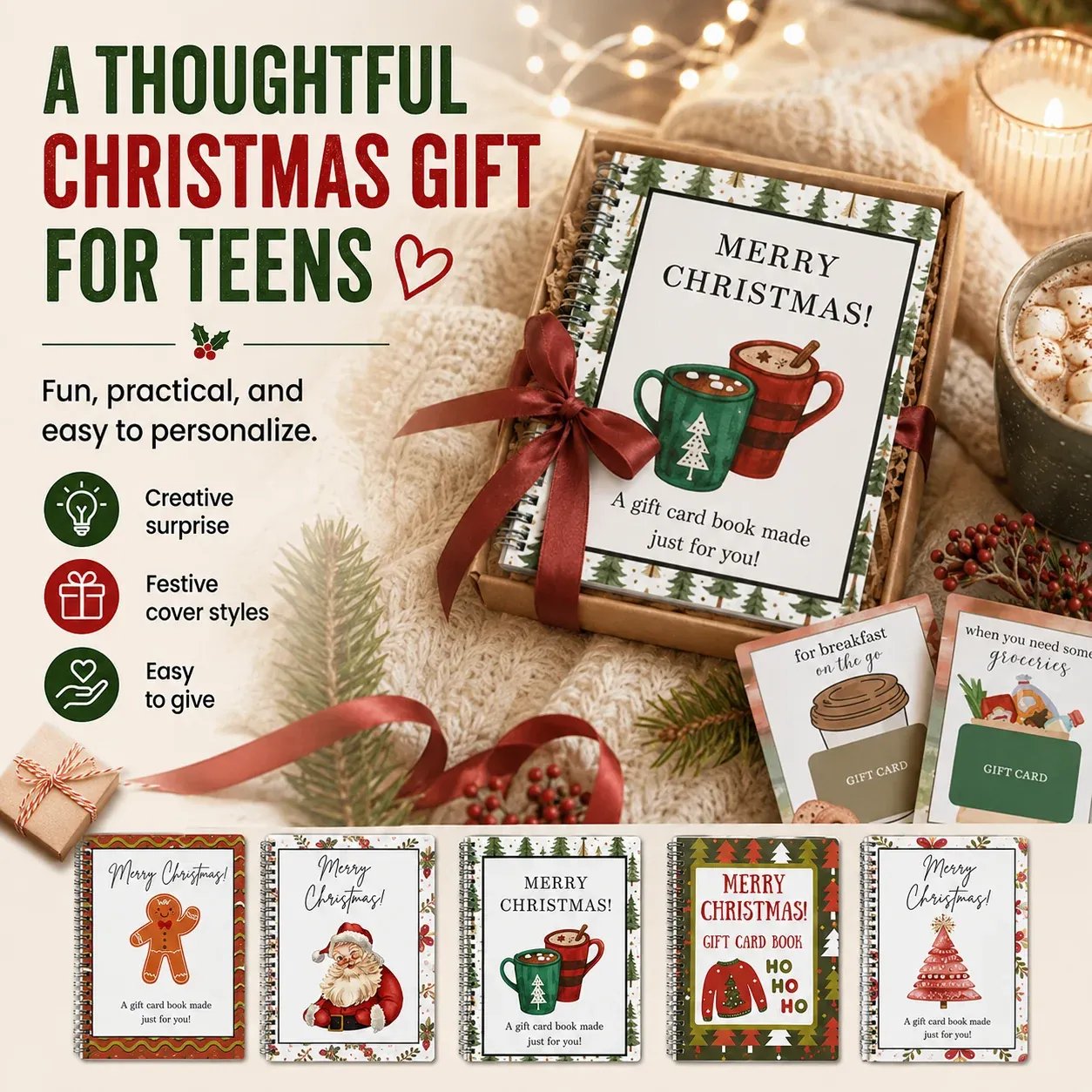 Christmas Gift Card Book presented as a thoughtful holiday gift