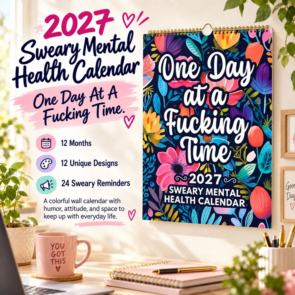2027 Sweary Humor Wall Calendar – Twelve monthly layouts