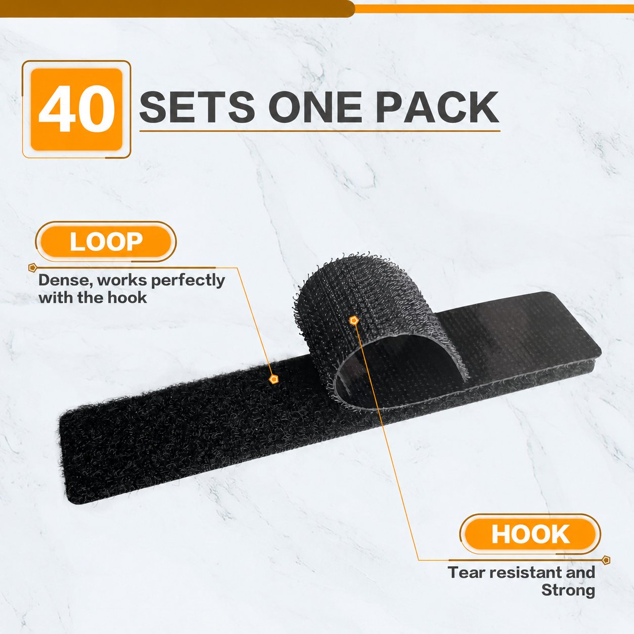 40 Sets One Pack Loop and Hook Details