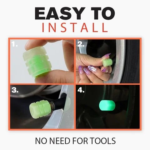 Simple screw-on installation for tire valve caps