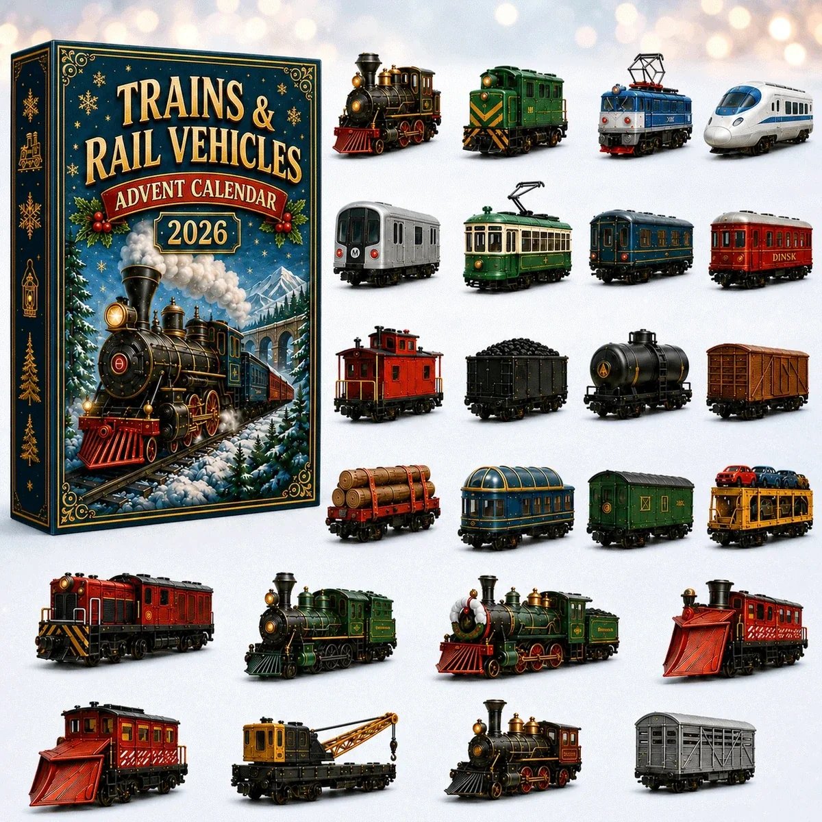 Christmas train countdown display