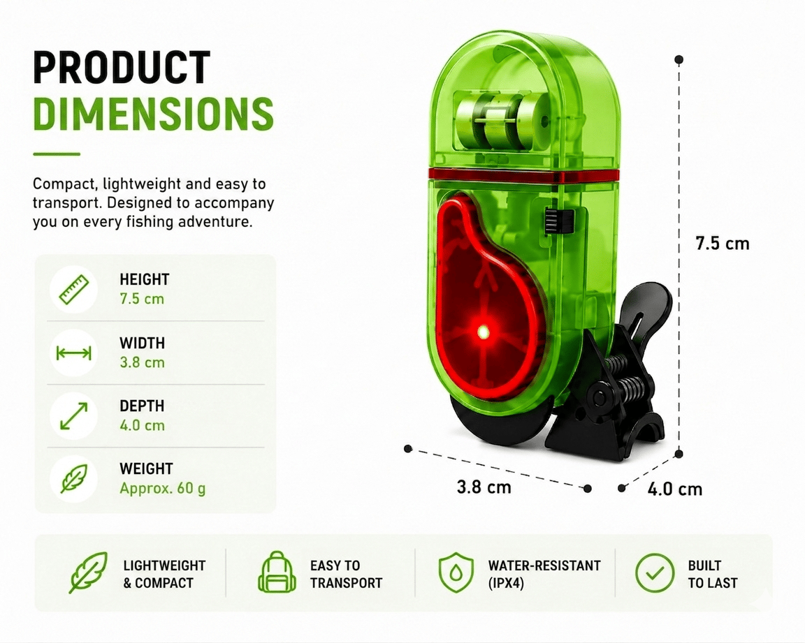 360 degree rotating fishing bite alarm clip
