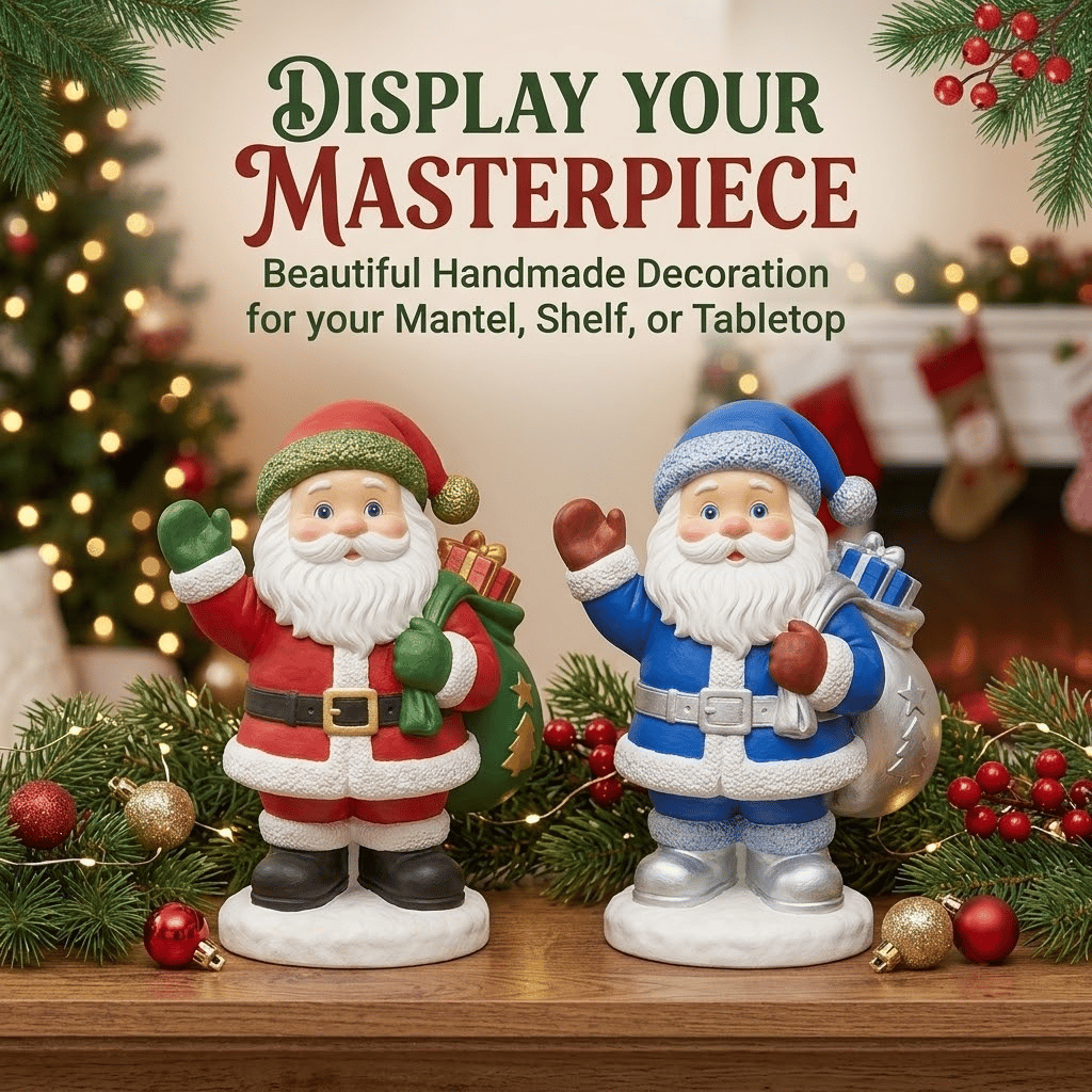 Finished Christmas figurine display