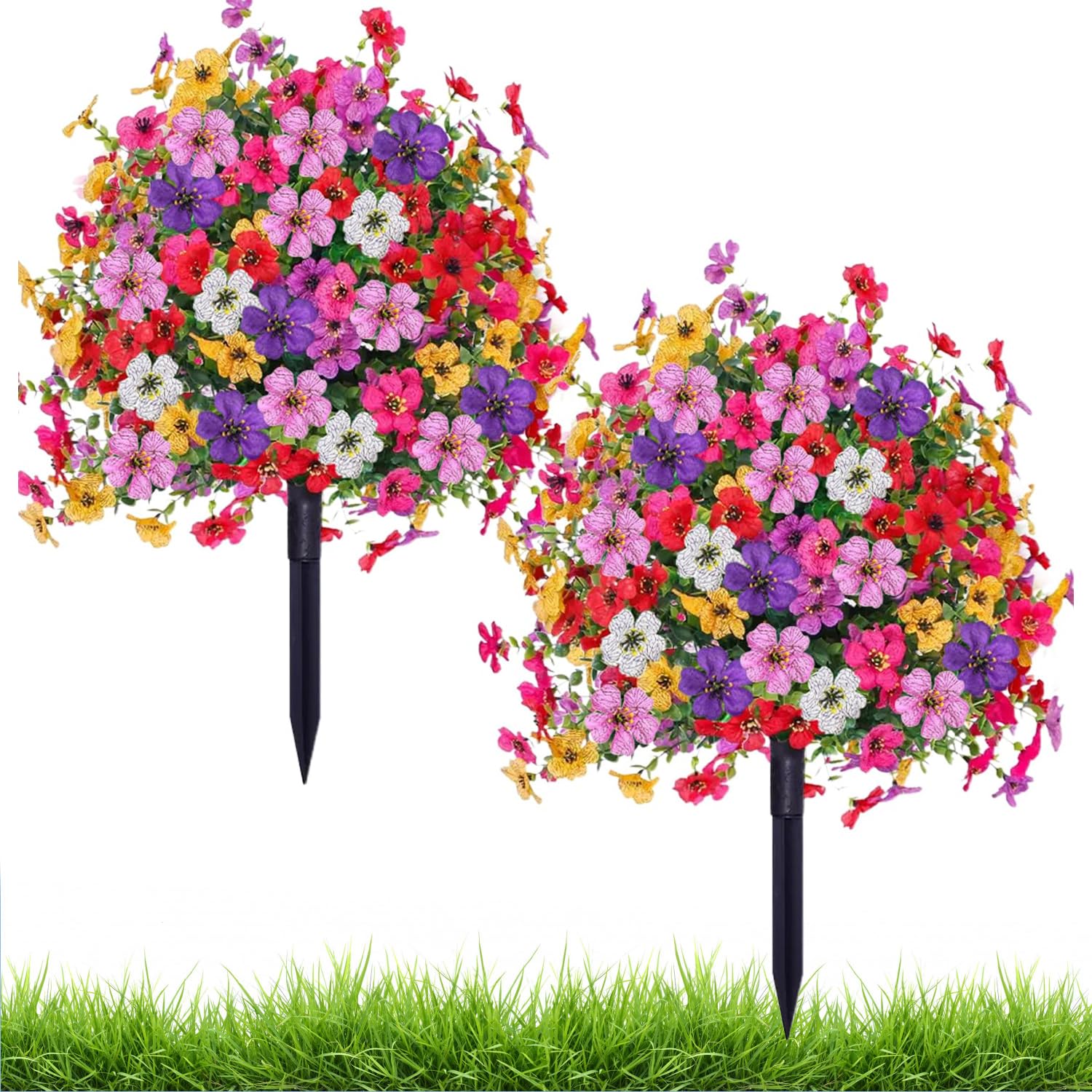 Artificial Floral Topiary Set