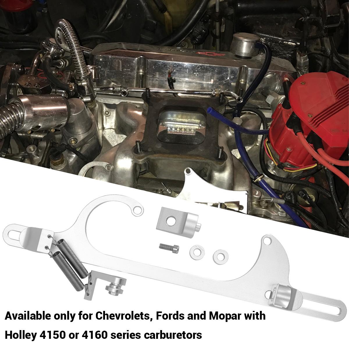 Universal Throttle Cable Bracket for Holley 4150 4160 Series Carburetor - Adjustable Aluminum Fit Chevy Ford Mopar Universal Throttle Cable Bracket for Holley 4150 4160 Series Carburetor - Adjustable Aluminum Fit Chevy Ford Mopar