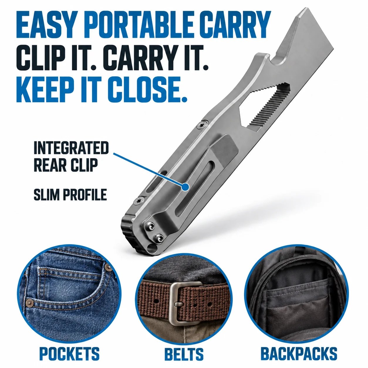 TC4 titanium multitool pocket carry