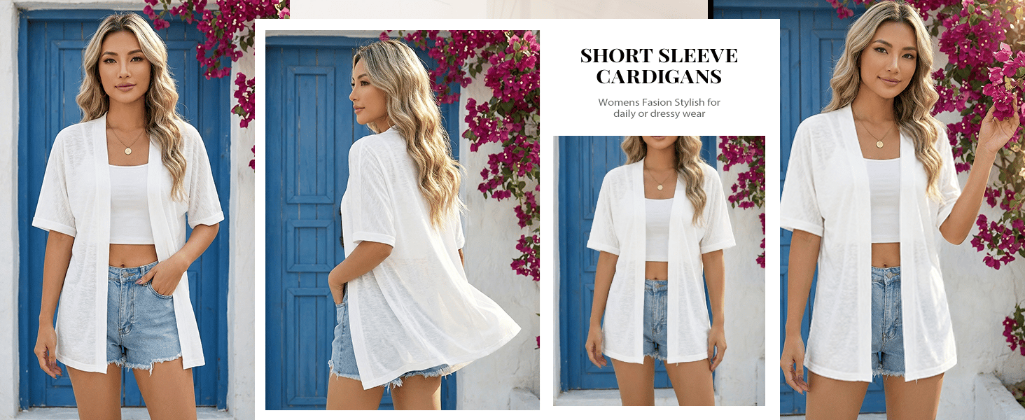 white cardigan